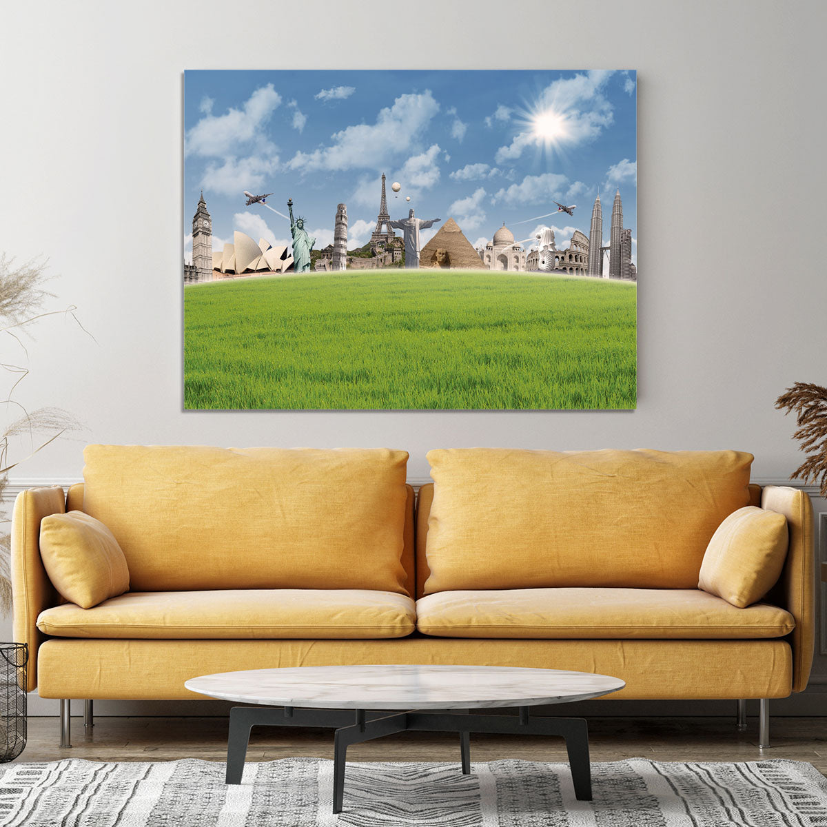 Picture of different landmarks Canvas Print or Poster - Canvas Art Rocks - 4