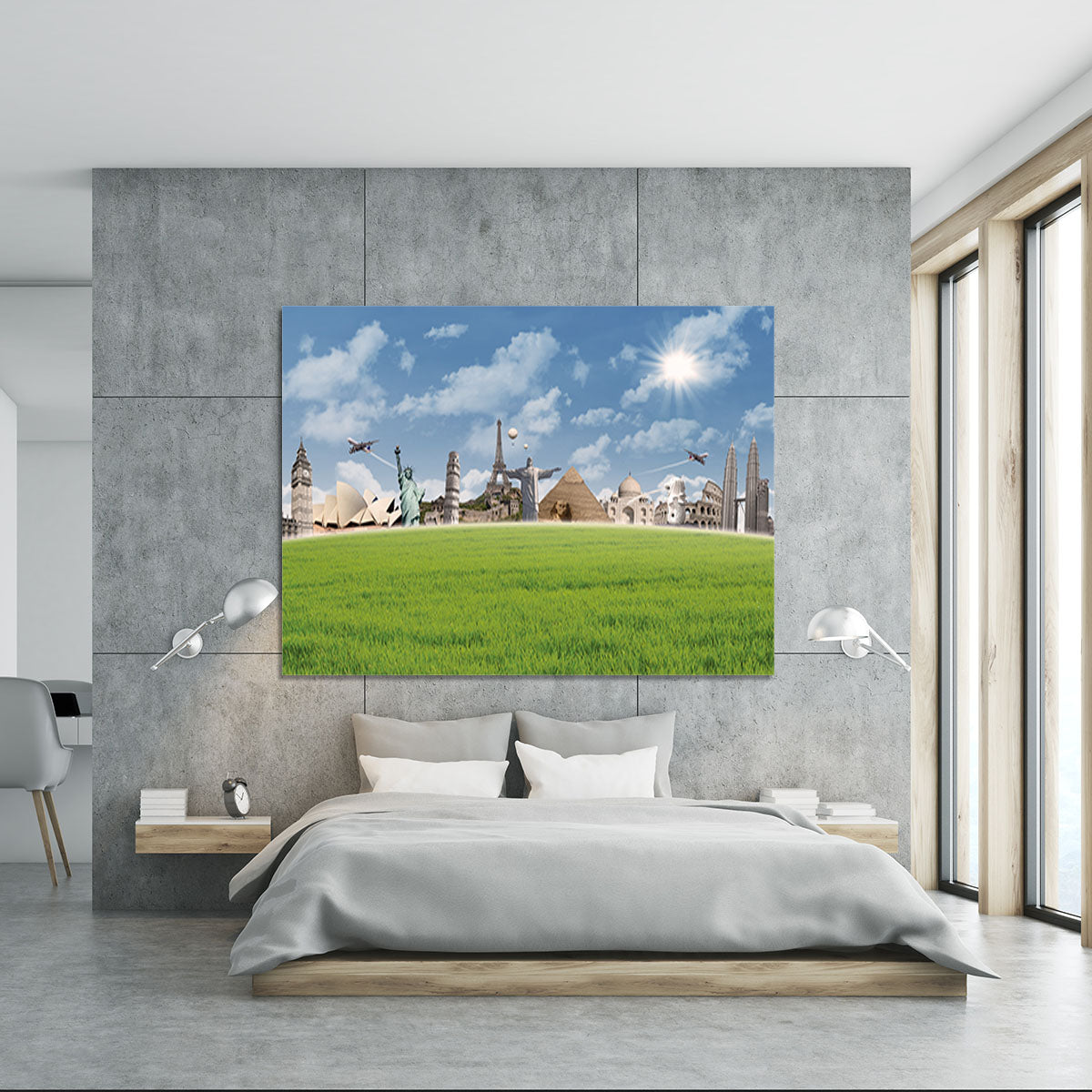 Picture of different landmarks Canvas Print or Poster - Canvas Art Rocks - 5