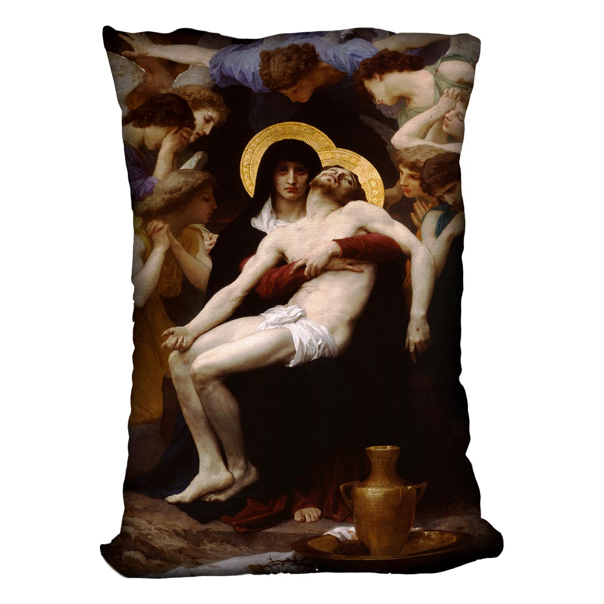 Pieta By Bouguereau Cushion