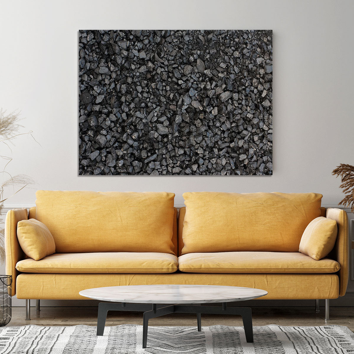 Pile of coal texture Canvas Print or Poster - Canvas Art Rocks - 4