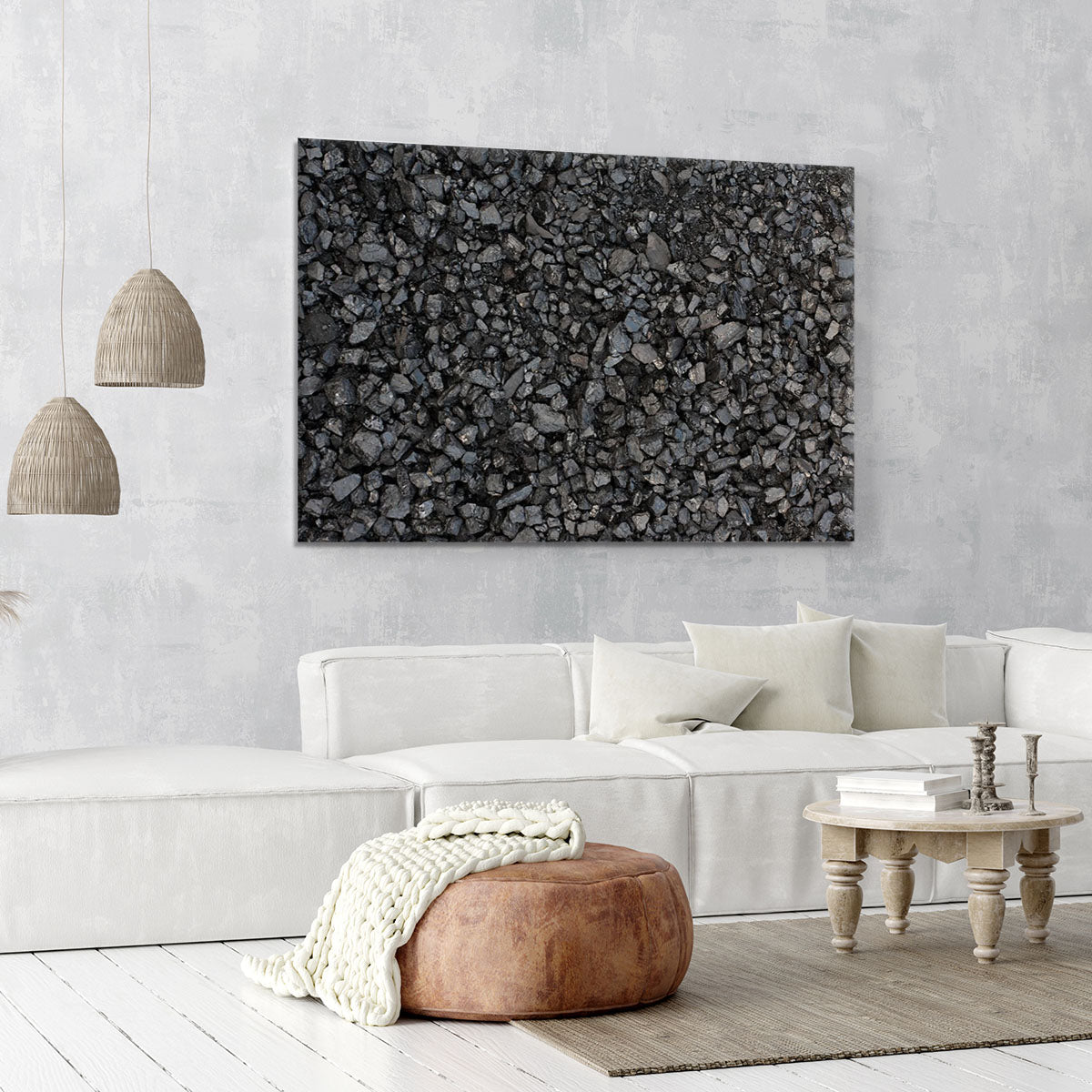 Pile of coal texture Canvas Print or Poster - Canvas Art Rocks - 6
