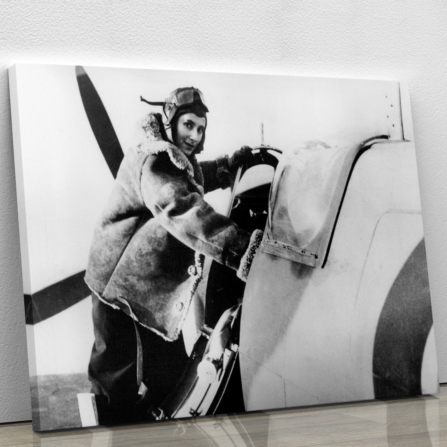Pilot collecting a Spitfire plane Canvas Print or Poster - Canvas Art Rocks - 1