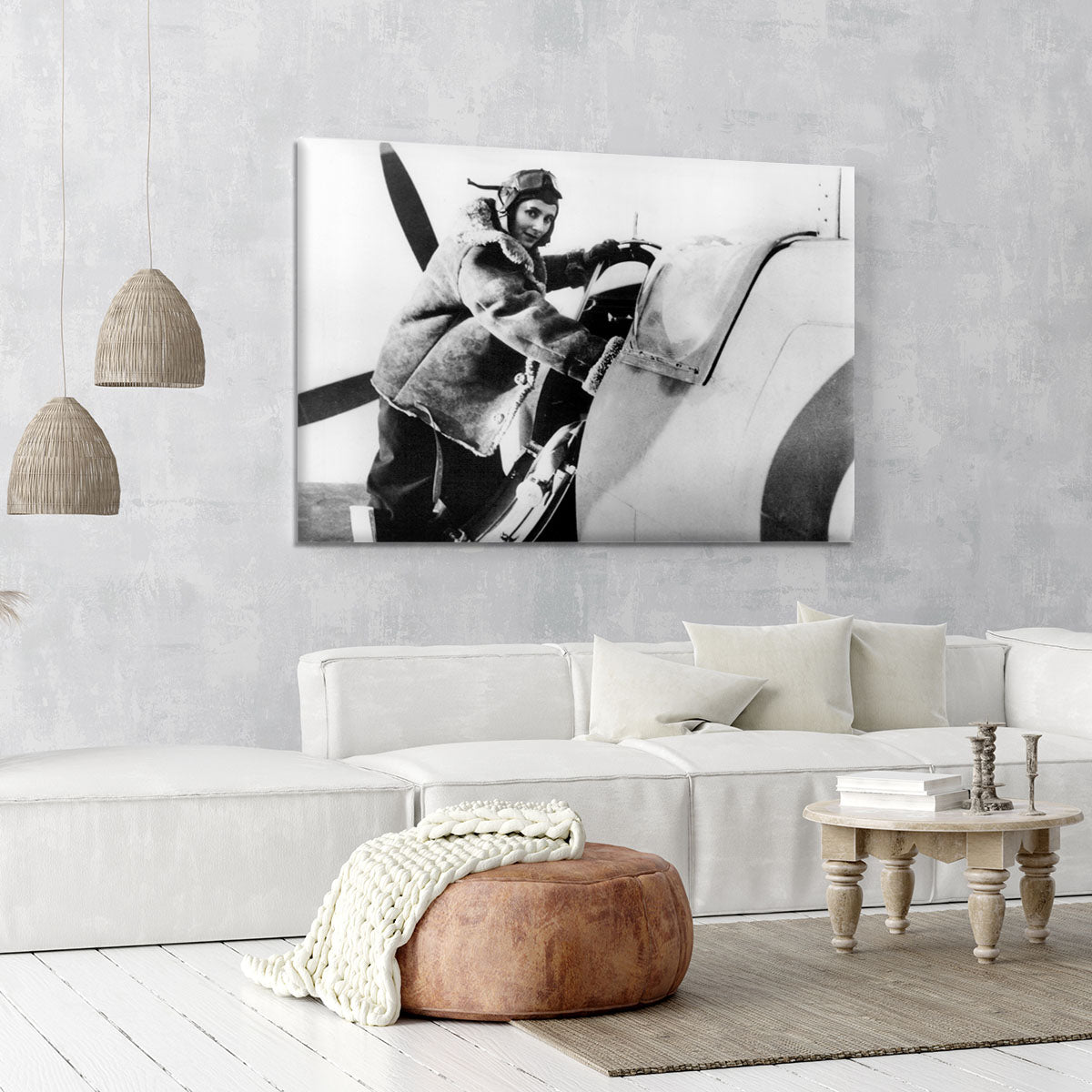 Pilot collecting a Spitfire plane Canvas Print or Poster - Canvas Art Rocks - 6