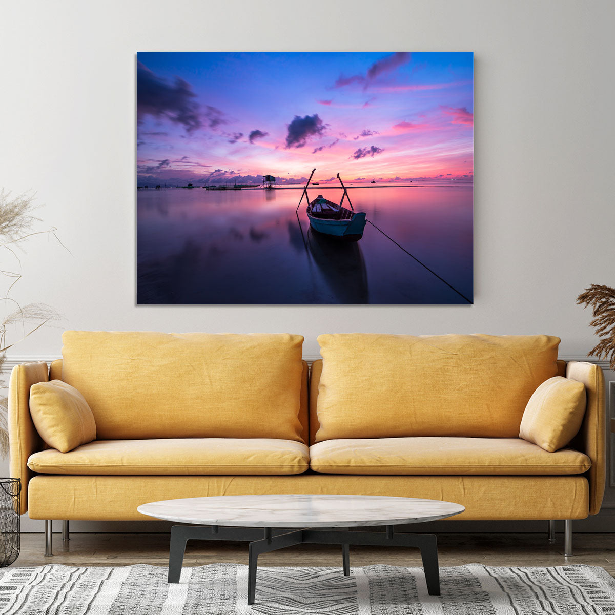 Pink Sunrise Over Lake Canvas Print or Poster - Canvas Art Rocks - 4