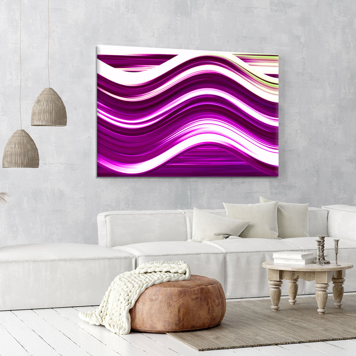 Pink Wave Canvas Print or Poster - Canvas Art Rocks - 6