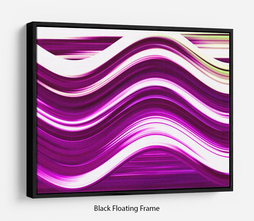 Pink Wave Floating Frame Canvas - Canvas Art Rocks - 1