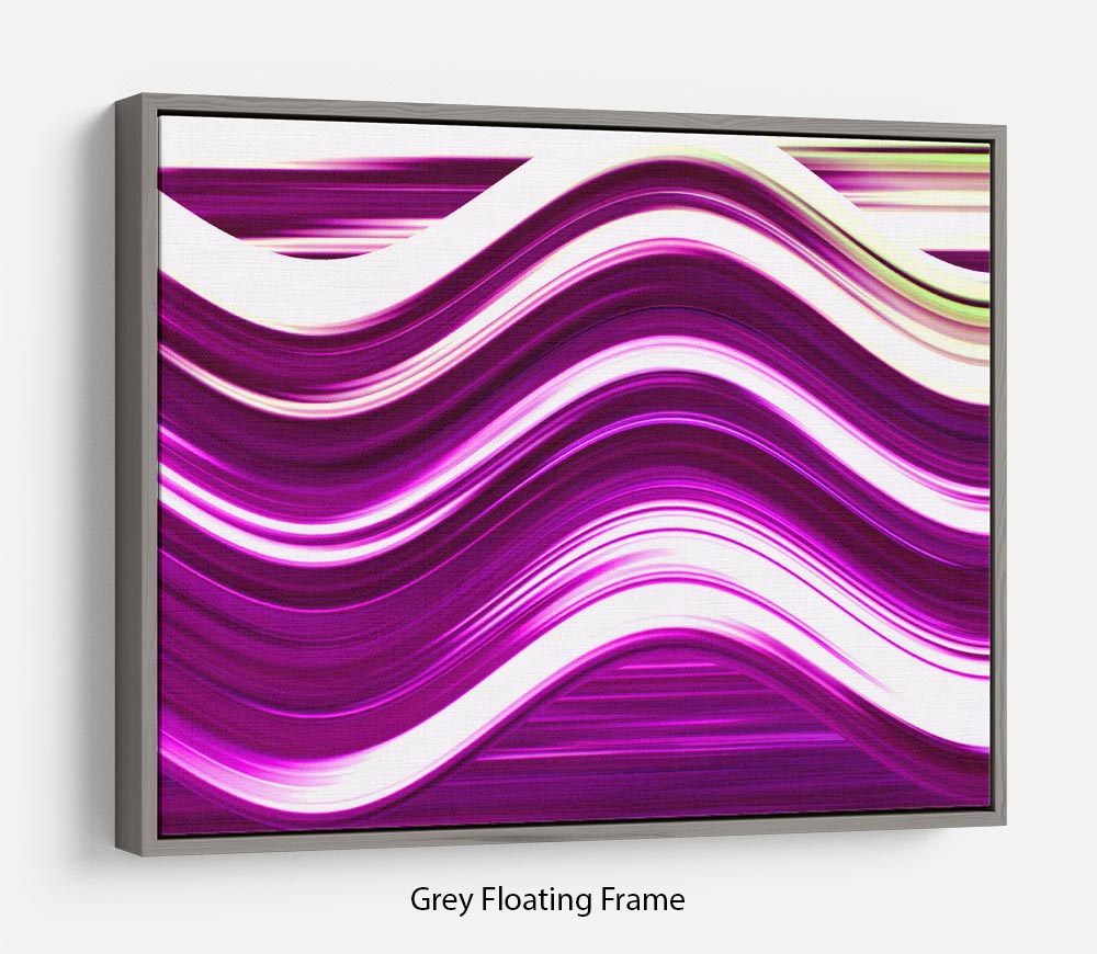 Pink Wave Floating Frame Canvas - Canvas Art Rocks - 3
