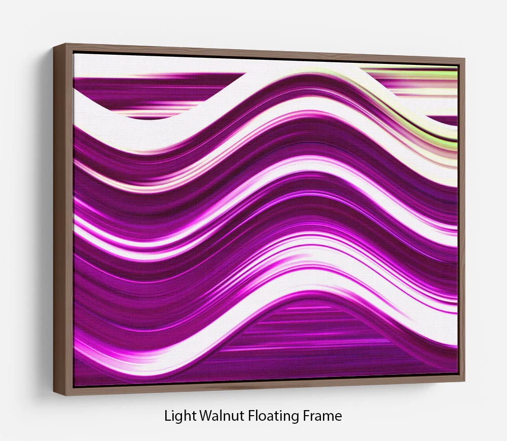 Pink Wave Floating Frame Canvas - Canvas Art Rocks 7