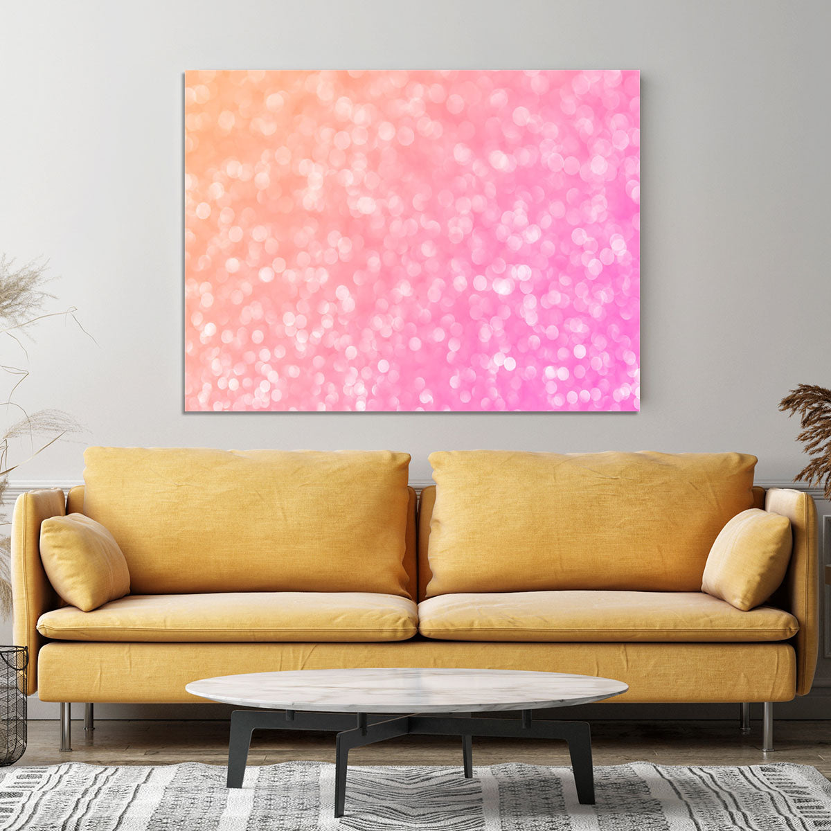 Pink glitter christmas abstract Canvas Print or Poster - Canvas Art Rocks - 4