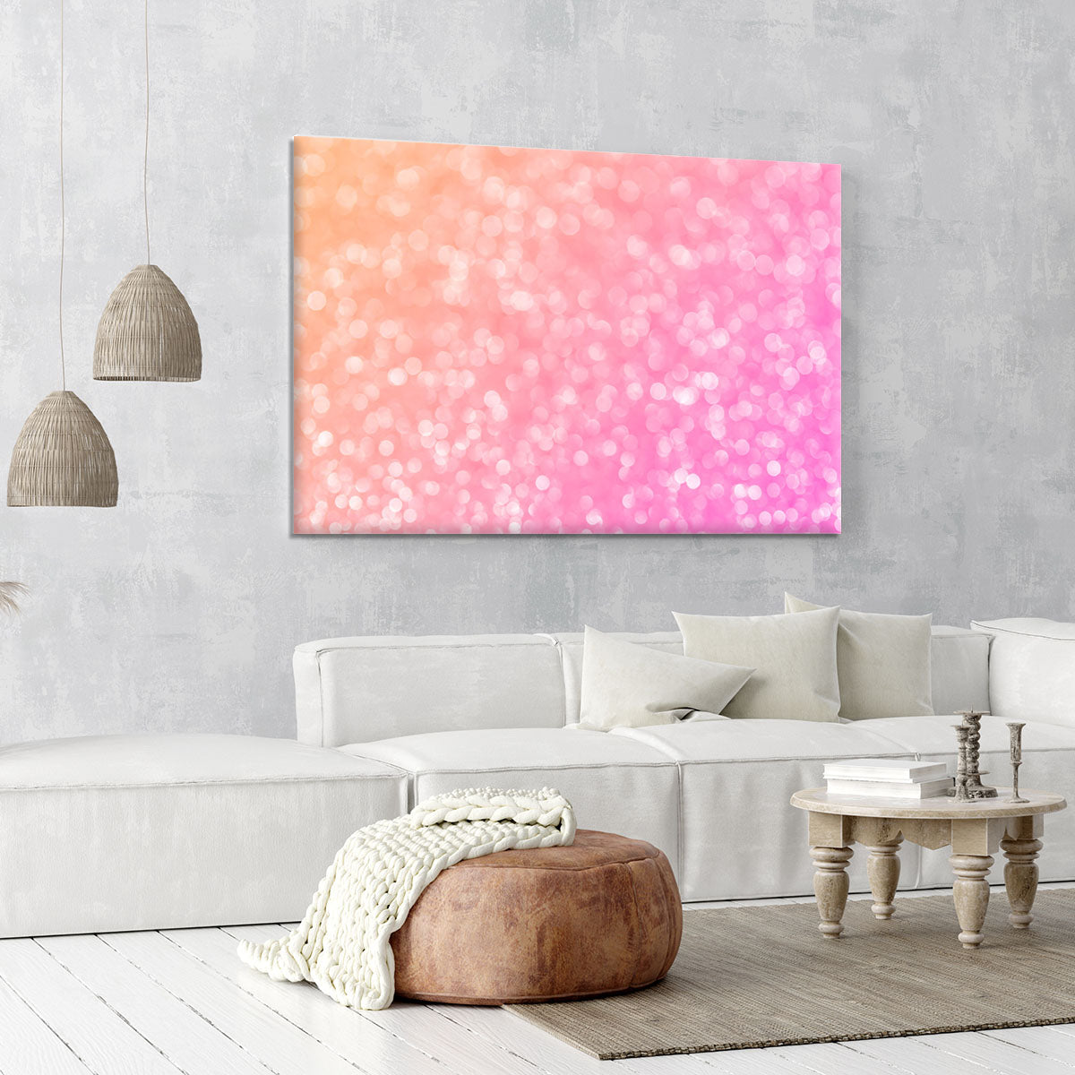 Pink glitter christmas abstract Canvas Print or Poster - Canvas Art Rocks - 6