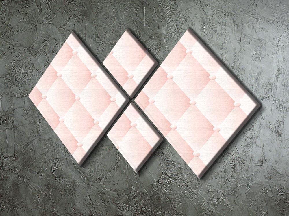 Pink upholstery vector abstract 4 Square Multi Panel Canvas  - Canvas Art Rocks - 2