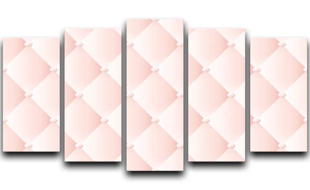 Pink upholstery vector abstract 5 Split Panel Canvas  - Canvas Art Rocks - 1