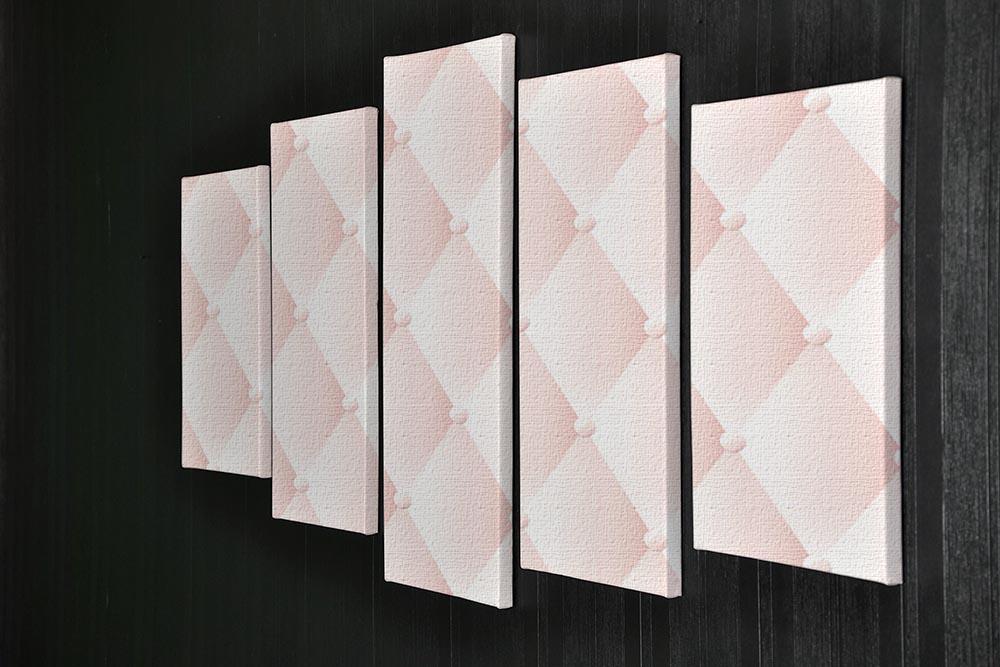Pink upholstery vector abstract 5 Split Panel Canvas  - Canvas Art Rocks - 2