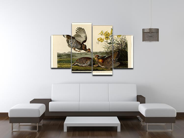 Pinnated Grouse by Audubon 4 Split Panel Canvas - Canvas Art Rocks - 3