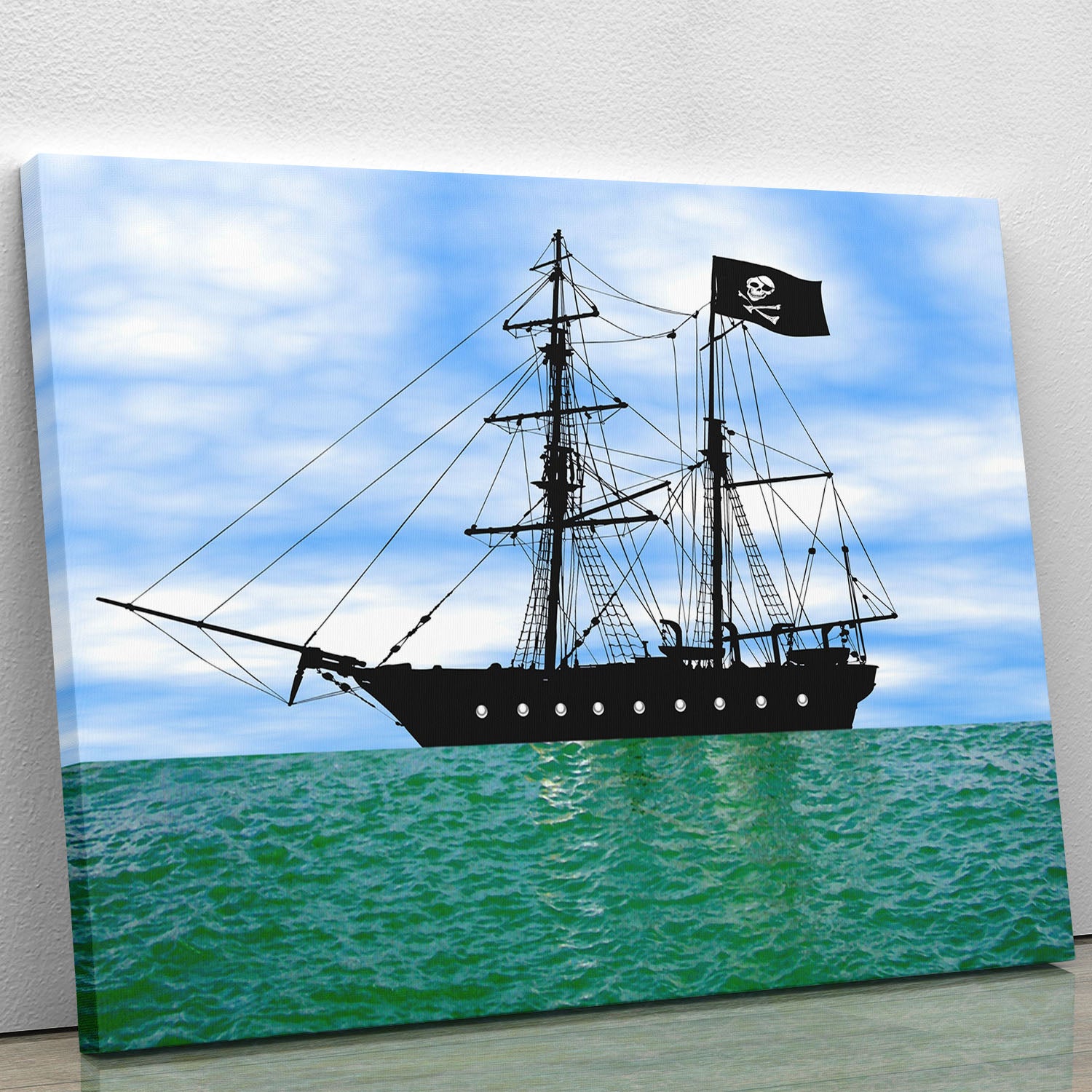 Pirate ship at anchor Canvas Print or Poster - Canvas Art Rocks - 1