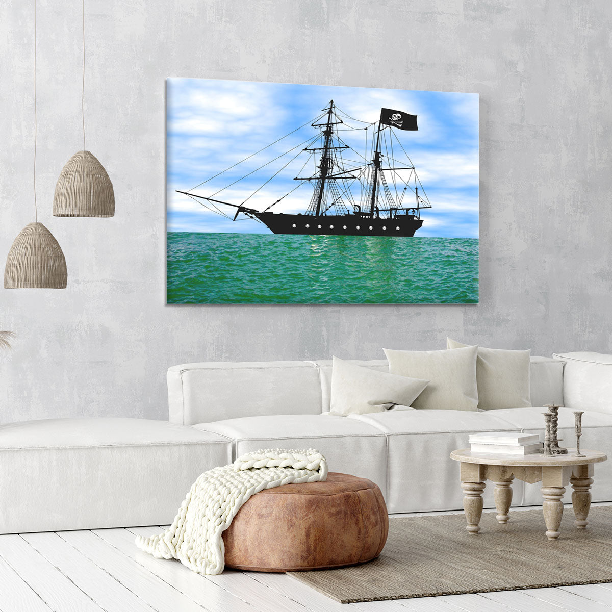 Pirate ship at anchor Canvas Print or Poster - Canvas Art Rocks - 6