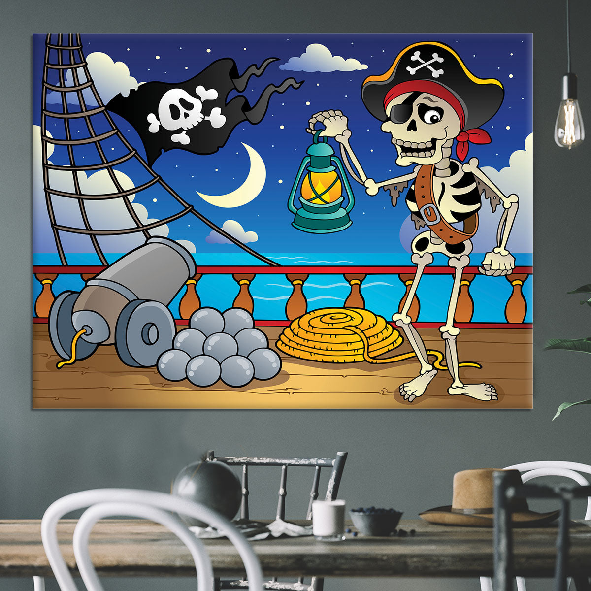 Pirate ship deck theme 6 Canvas Print or Poster - Canvas Art Rocks - 3