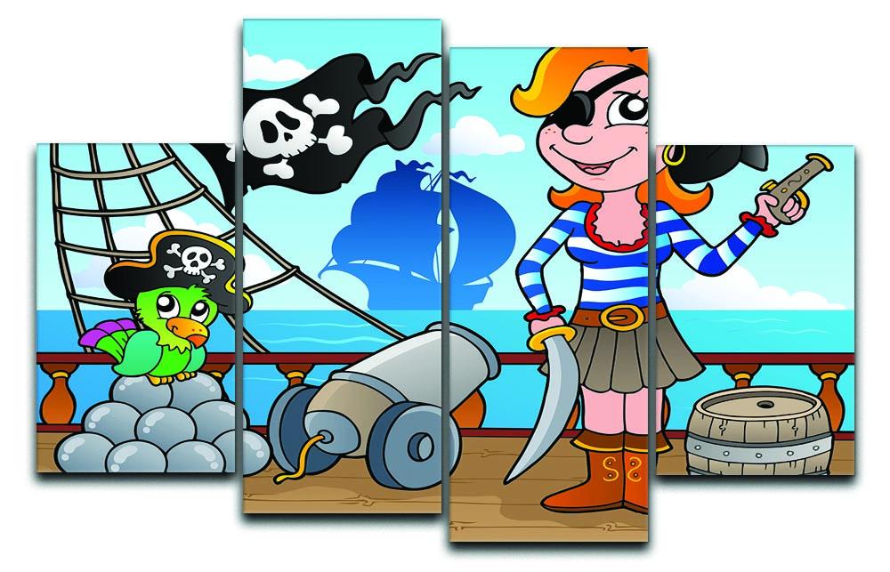 Pirate ship deck theme 8 4 Split Panel Canvas  - Canvas Art Rocks - 1