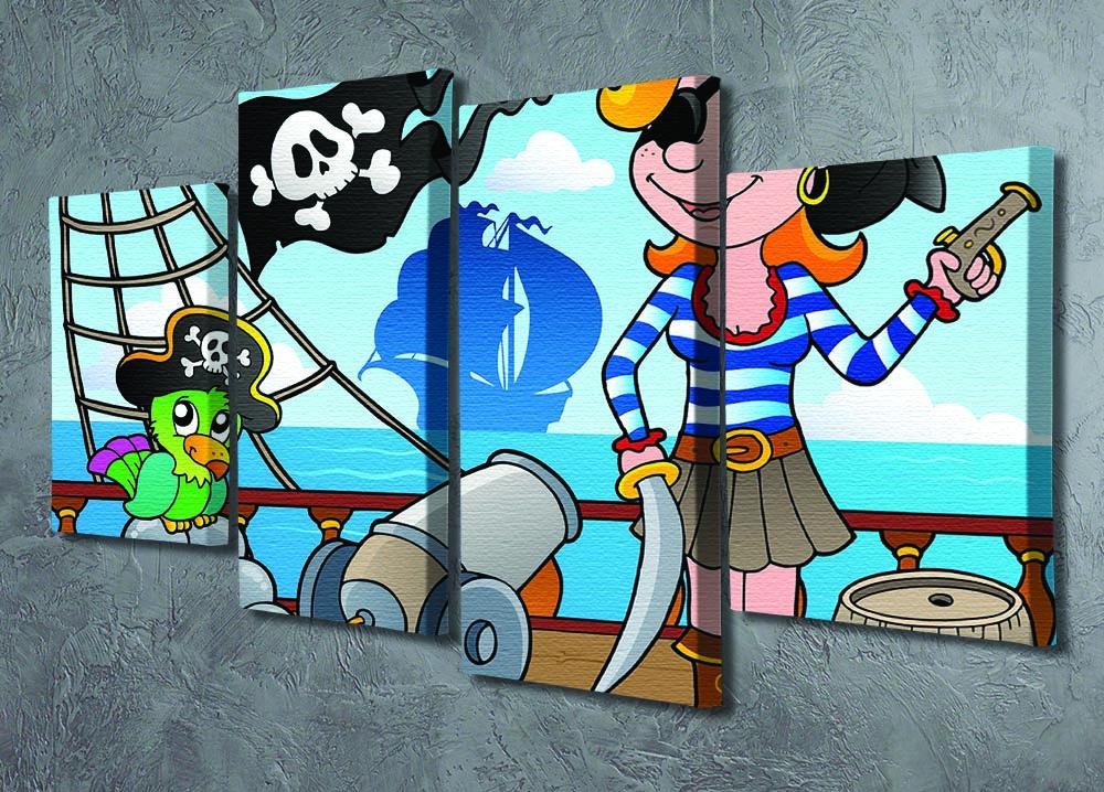 Pirate ship deck theme 8 4 Split Panel Canvas - Canvas Art Rocks - 2