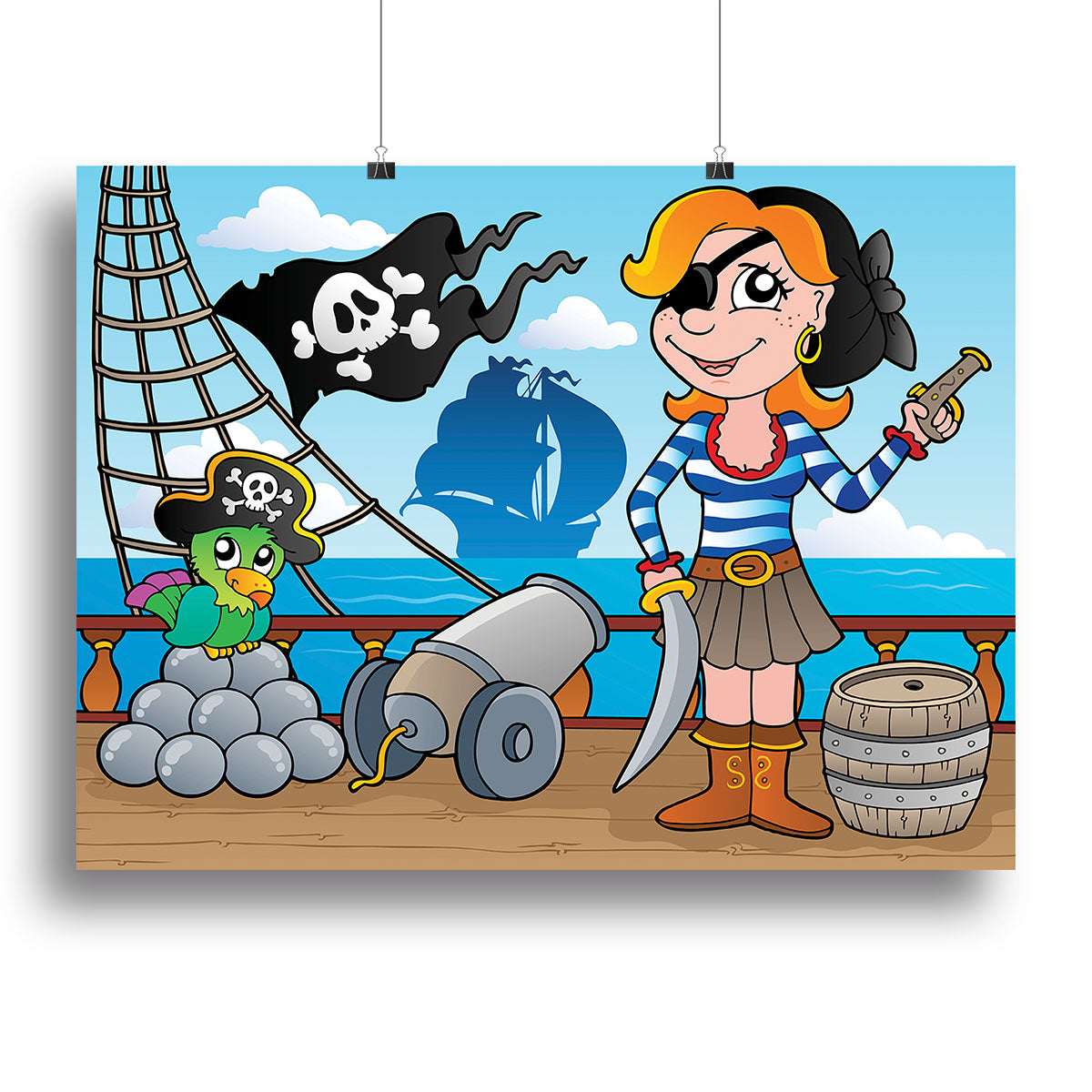 Pirate ship deck theme 8 Canvas Print or Poster - Canvas Art Rocks - 2