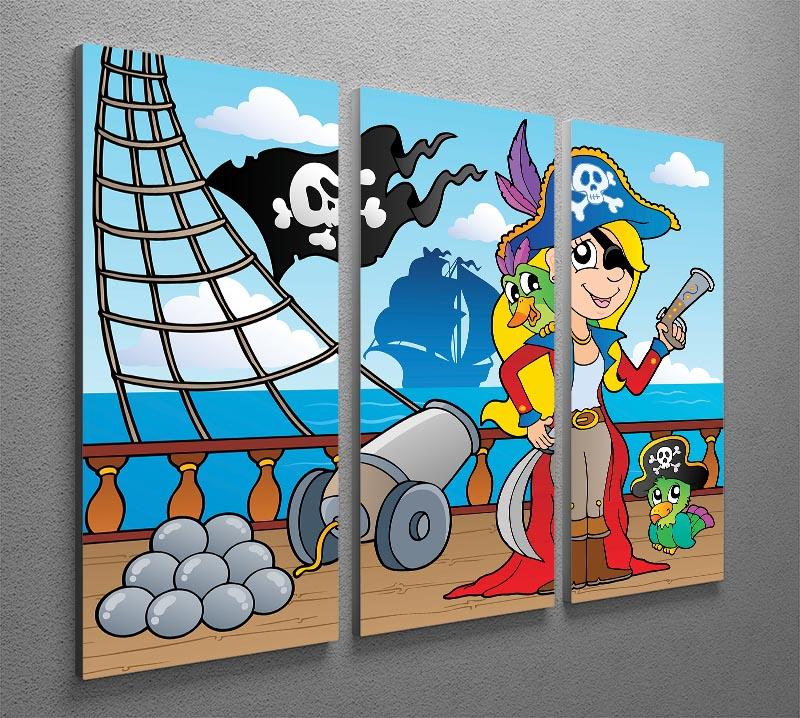Pirate ship deck theme 9 3 Split Panel Canvas Print - Canvas Art Rocks - 2
