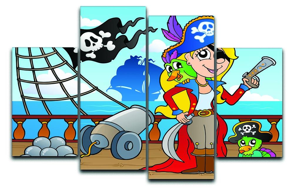 Pirate ship deck theme 9 4 Split Panel Canvas  - Canvas Art Rocks - 1