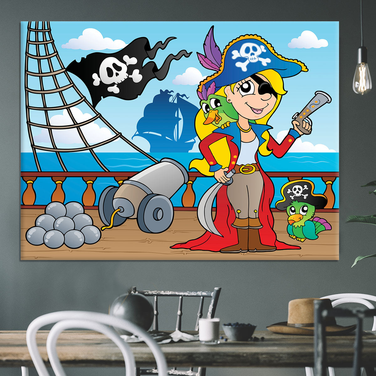 Pirate ship deck theme 9 Canvas Print or Poster - Canvas Art Rocks - 3