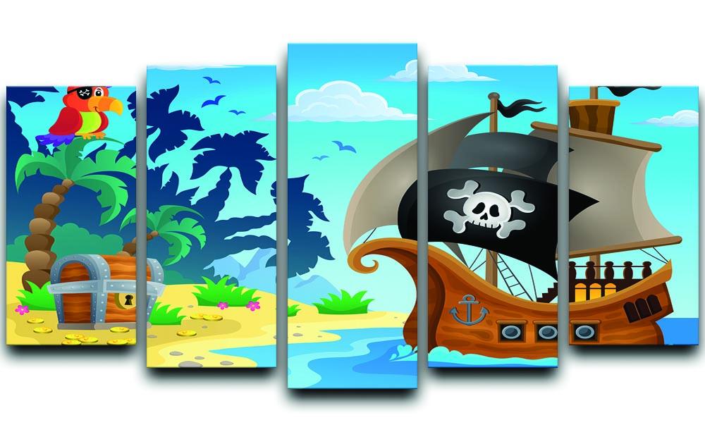 Pirate ship topic image 5 5 Split Panel Canvas  - Canvas Art Rocks - 1