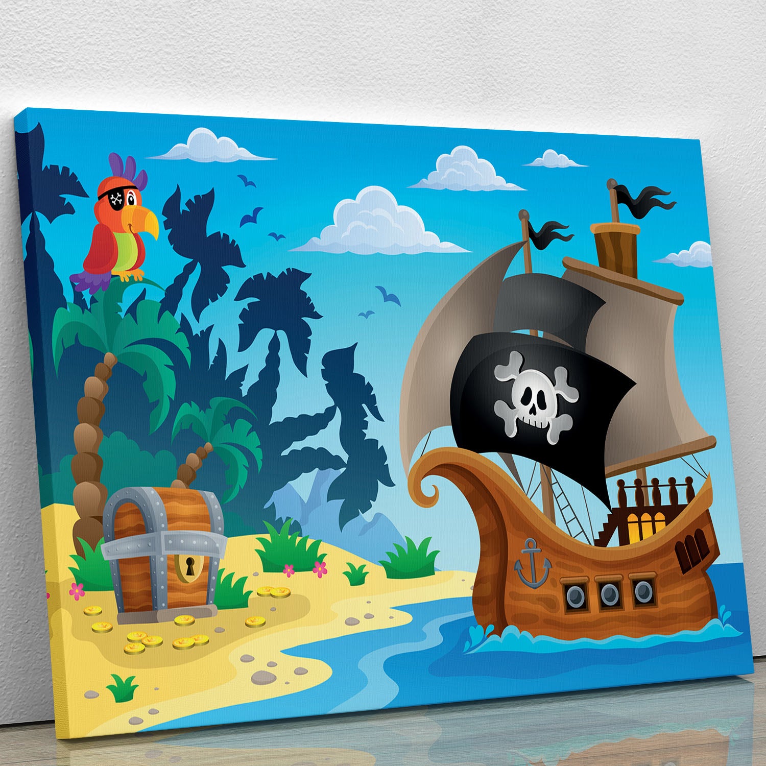Pirate ship topic image 5 Canvas Print or Poster - Canvas Art Rocks - 1