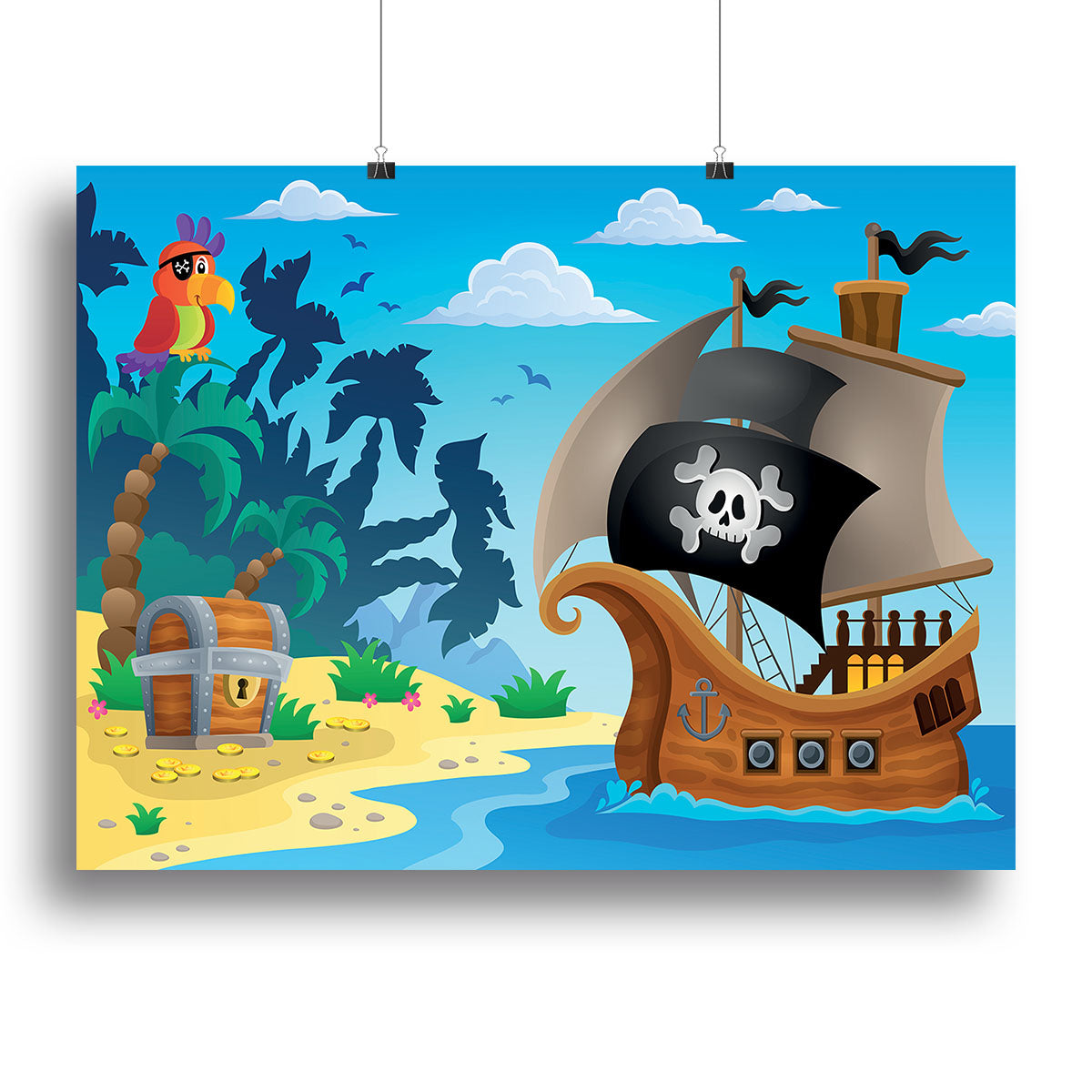 Pirate ship topic image 5 Canvas Print or Poster - Canvas Art Rocks - 2