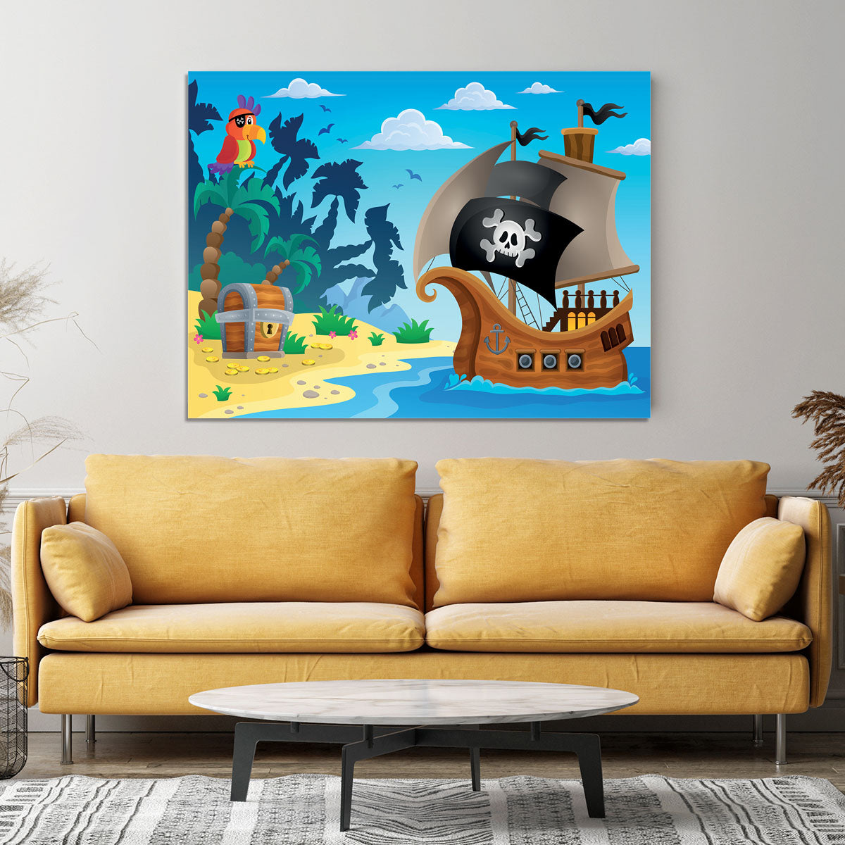Pirate ship topic image 5 Canvas Print or Poster - Canvas Art Rocks - 4