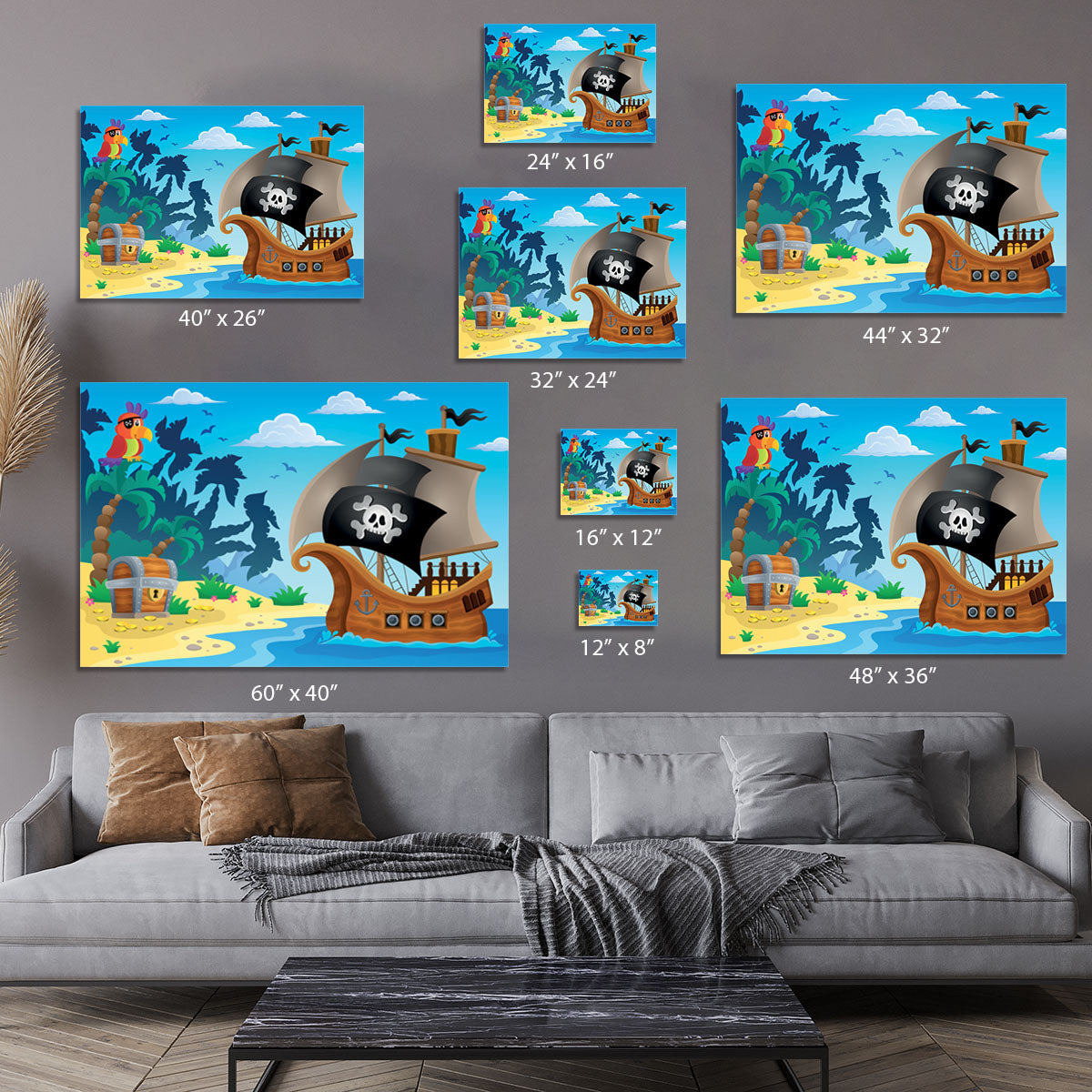 Pirate ship topic image 5 Canvas Print or Poster - Canvas Art Rocks - 7