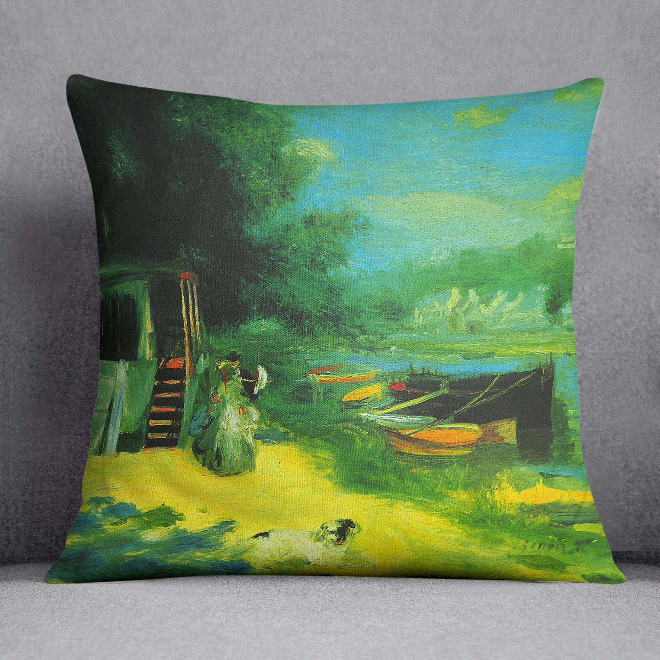Place for Bading by Renoir Cushion