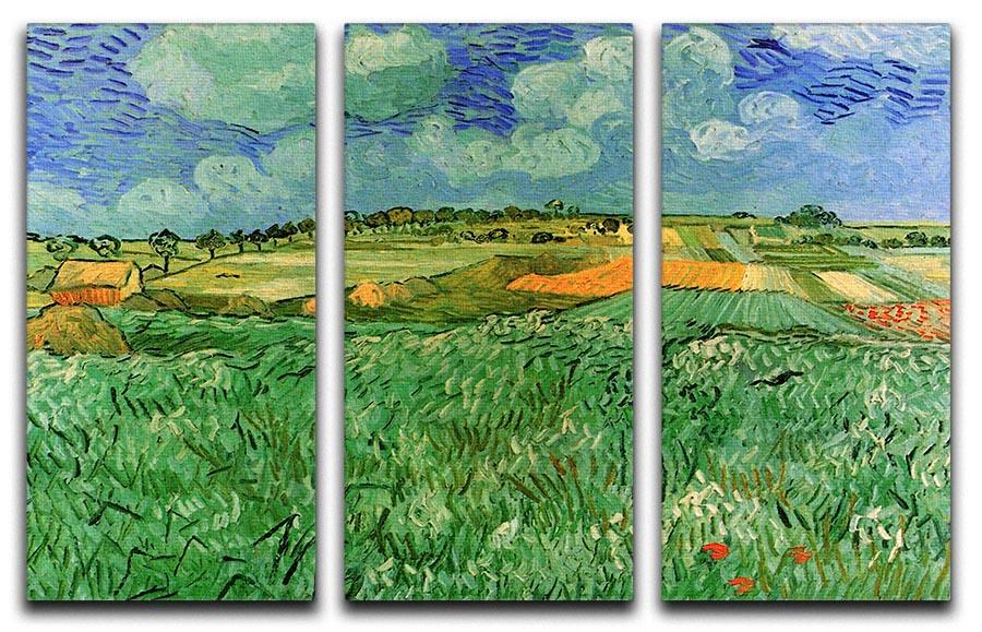 Plain Near Auvers by Van Gogh 3 Split Panel Canvas Print - Canvas Art Rocks - 4