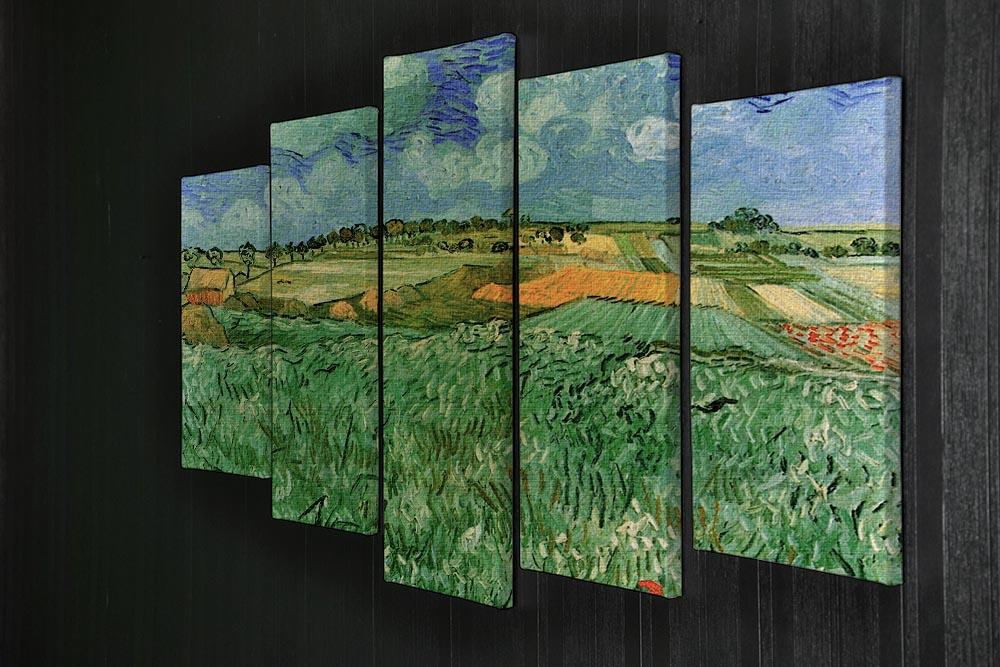 Plain Near Auvers by Van Gogh 5 Split Panel Canvas - Canvas Art Rocks - 2