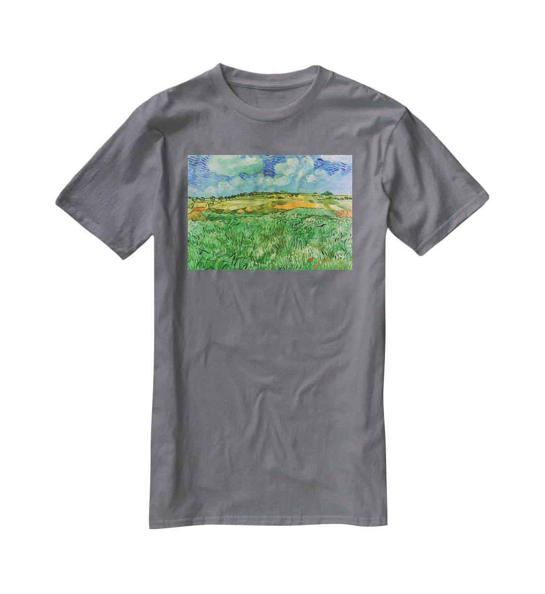 Plain Near Auvers by Van Gogh T-Shirt - Canvas Art Rocks - 3