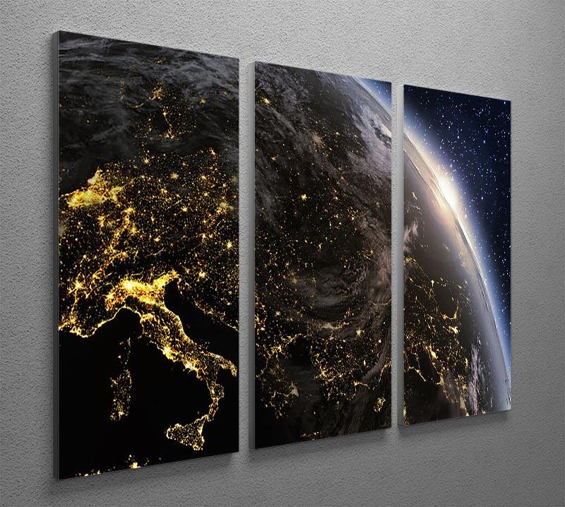 Planet earth Europe zone 3 Split Panel Canvas Print - Canvas Art Rocks - 2