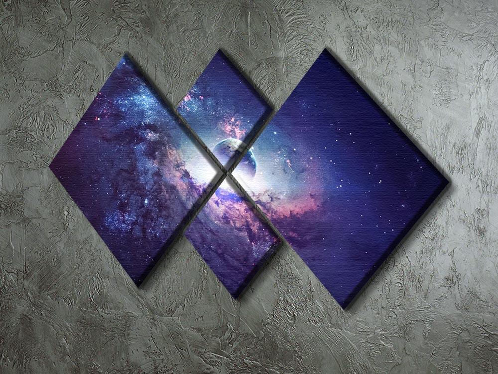 Planets Stars and Galaxies 4 Square Multi Panel Canvas - Canvas Art Rocks - 2