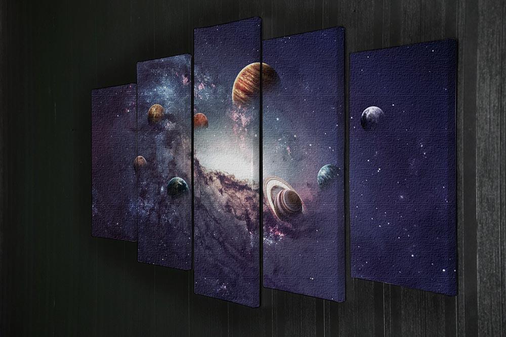 Planets in the solar system 5 Split Panel Canvas - Canvas Art Rocks - 2