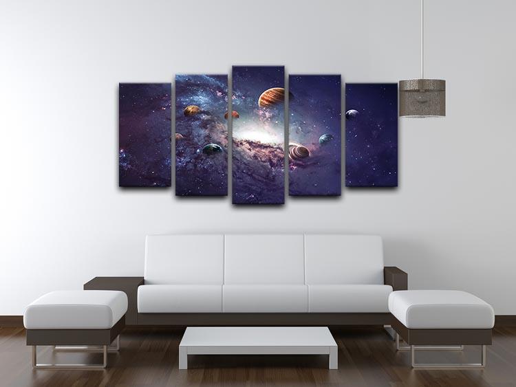 Planets in the solar system 5 Split Panel Canvas - Canvas Art Rocks - 3
