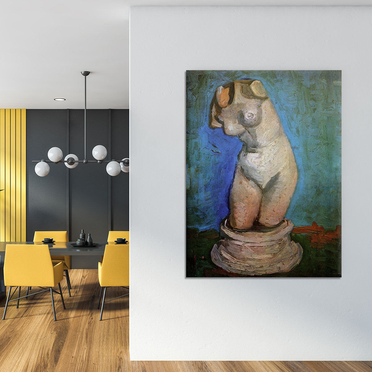 Plaster Statuette of a Female Torso 2 by Van Gogh Canvas Print or Poster - Canvas Art Rocks - 4
