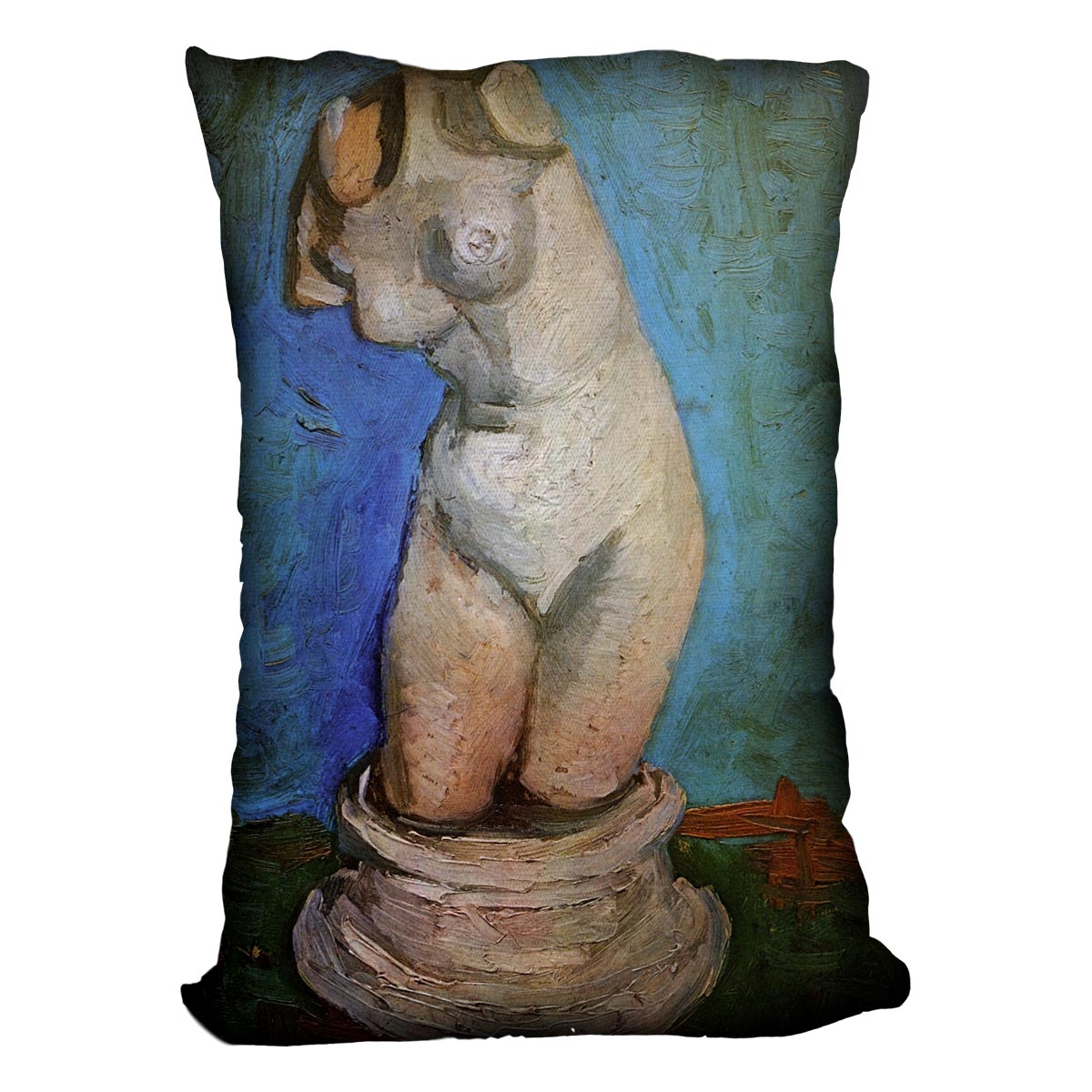 Plaster Statuette of a Female Torso 2 by Van Gogh Cushion
