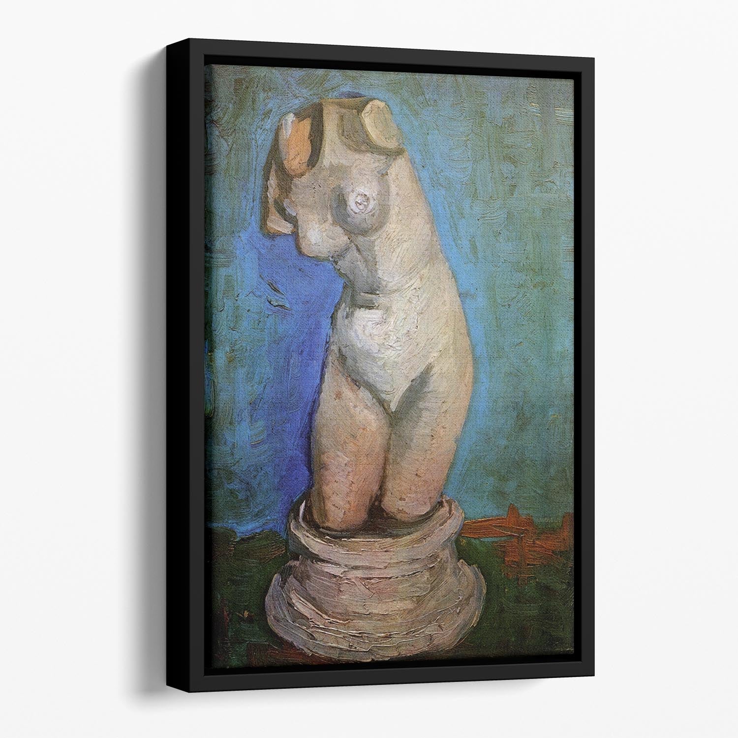 Plaster Statuette of a Female Torso 2 by Van Gogh Floating Framed Canvas