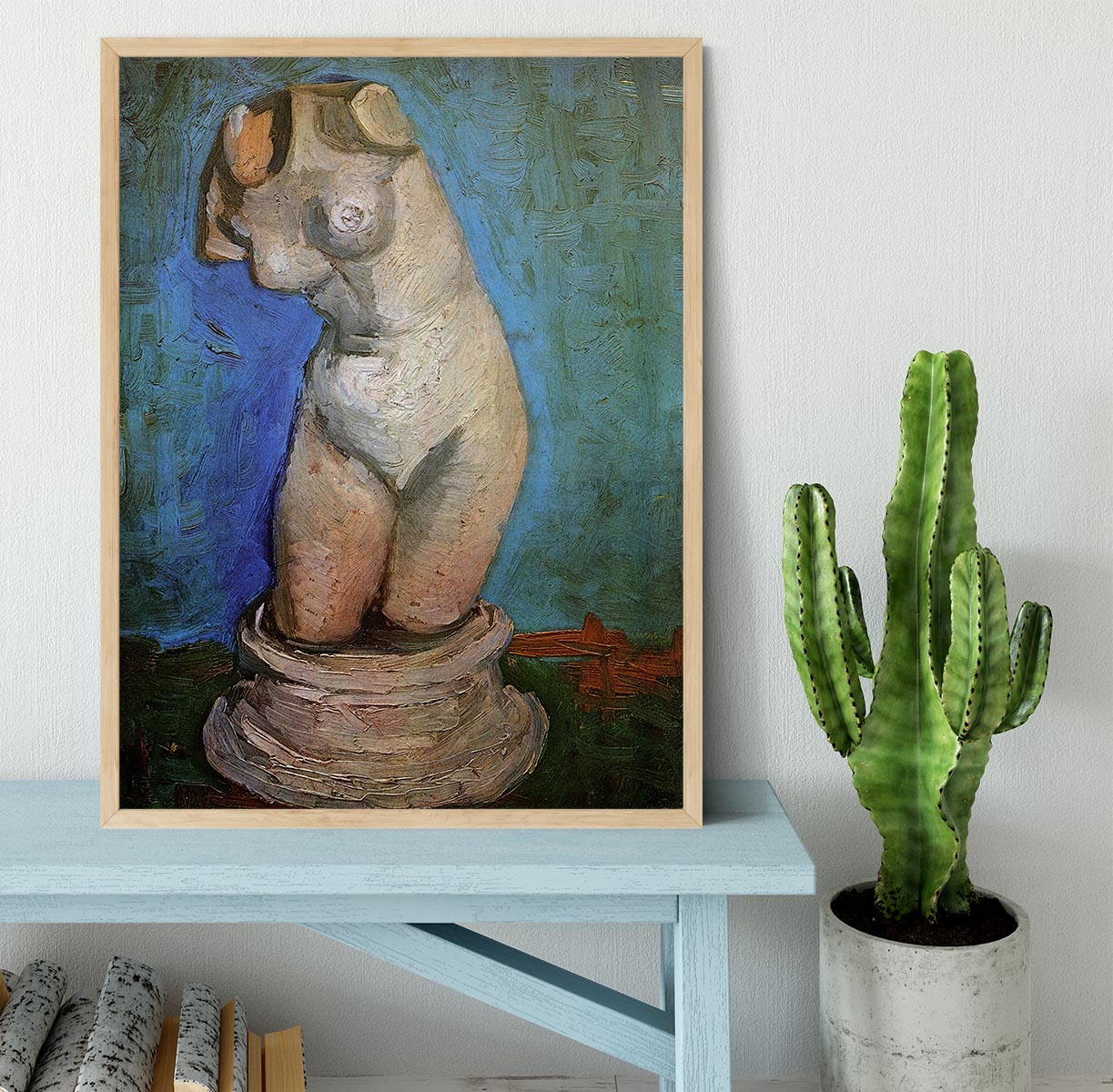 Plaster Statuette of a Female Torso 2 by Van Gogh Framed Print - Canvas Art Rocks - 4
