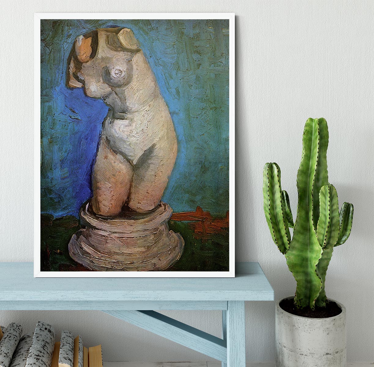 Plaster Statuette of a Female Torso 2 by Van Gogh Framed Print - Canvas Art Rocks -6