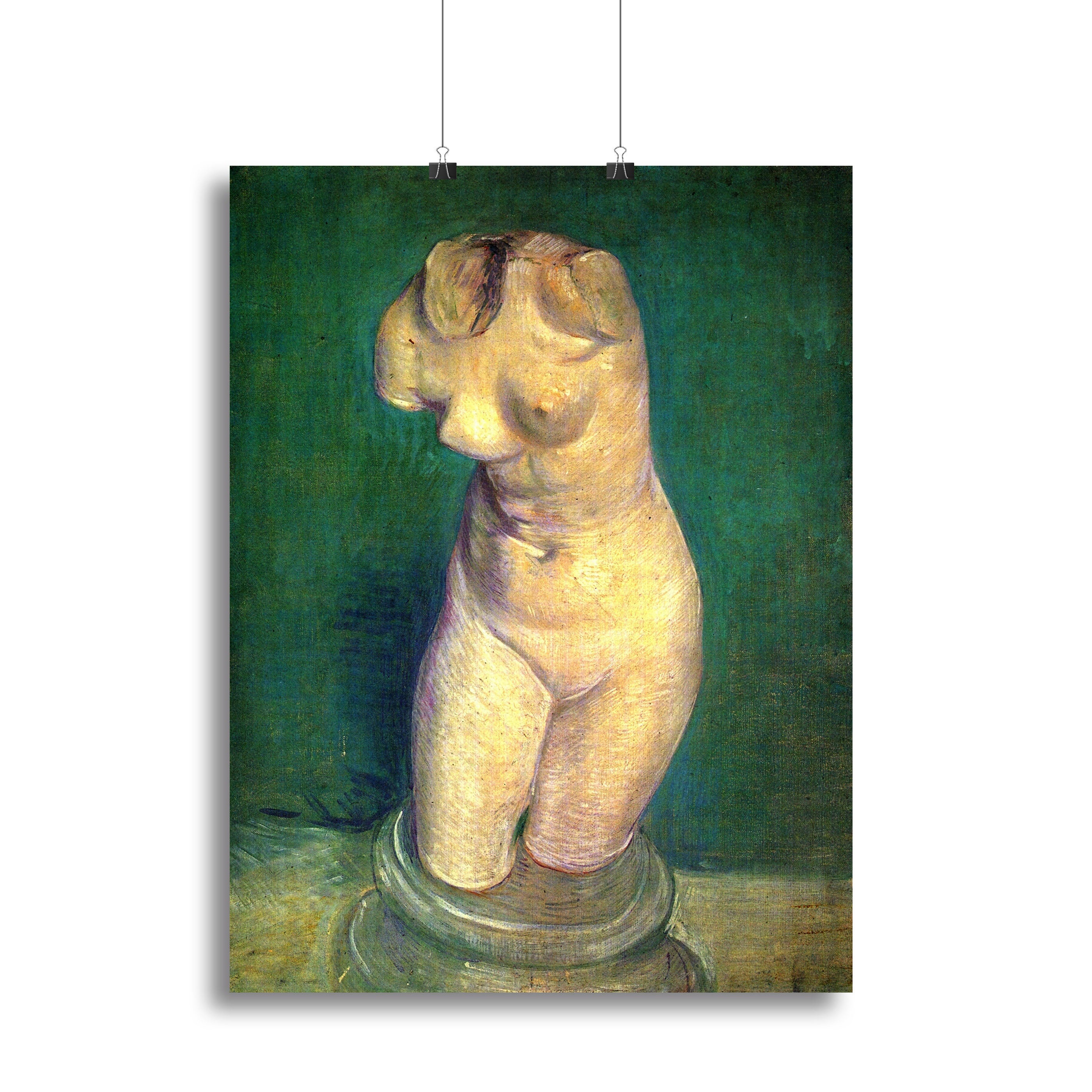 Plaster Statuette of a Female Torso by Van Gogh Canvas Print or Poster - Canvas Art Rocks - 2