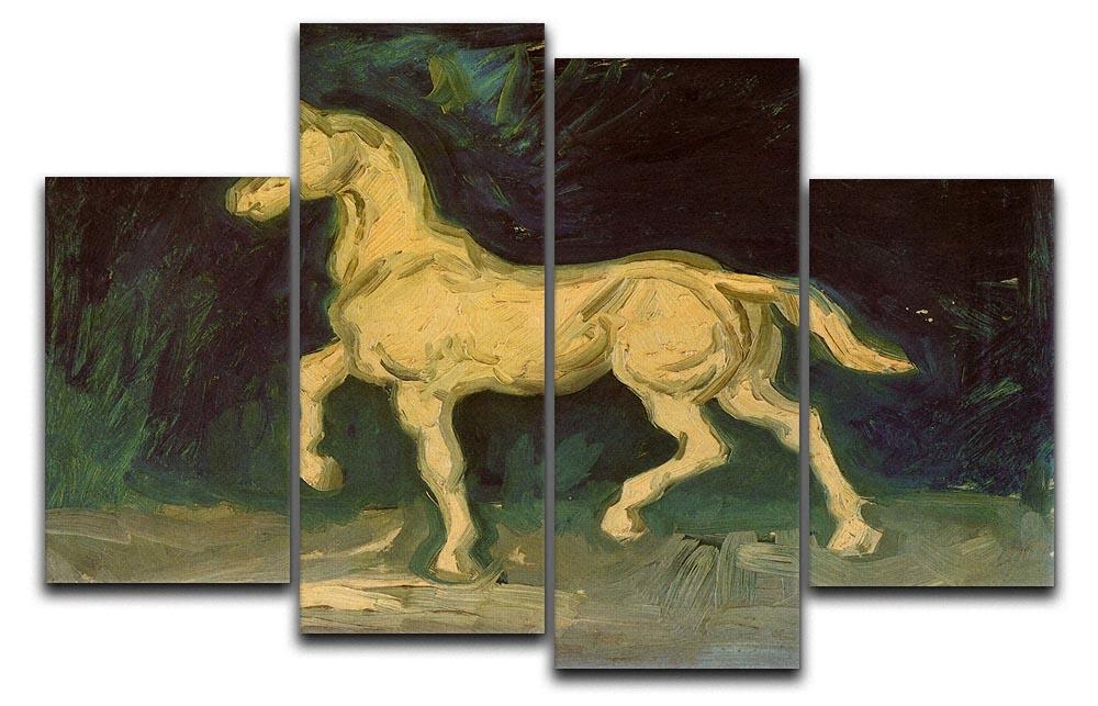 Plaster Statuette of a Horse by Van Gogh 4 Split Panel Canvas  - Canvas Art Rocks - 1