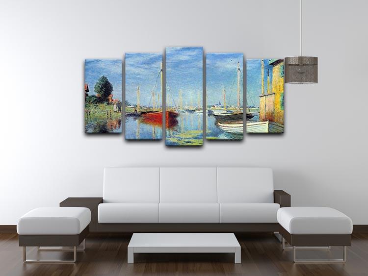 Pleasure Boats at Argenteuil by Monet 5 Split Panel Canvas - Canvas Art Rocks - 3