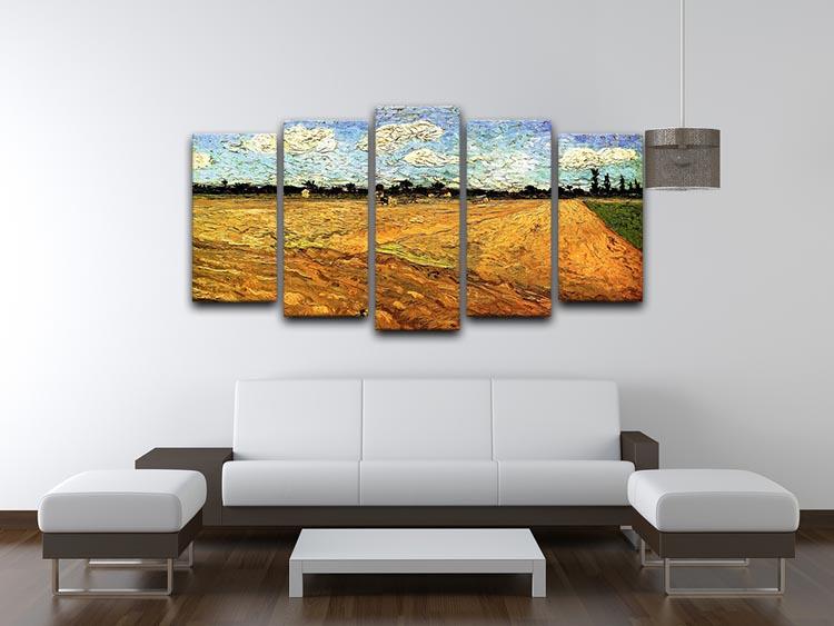Ploughed Field by Van Gogh 5 Split Panel Canvas - Canvas Art Rocks - 3