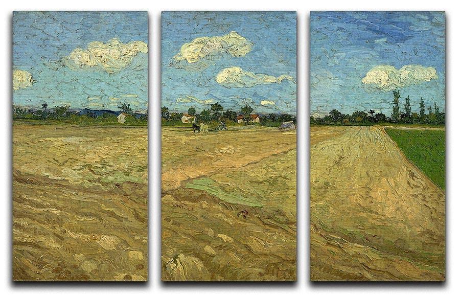 Ploughed fields by Van Gogh 3 Split Panel Canvas Print - Canvas Art Rocks - 4